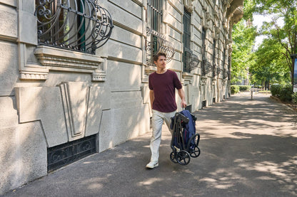 Carucior copii 3 in 1 Chicco Seety, cu scaun auto Kory Plus I-Size, OxFord Blue (Albastru), 0luni+