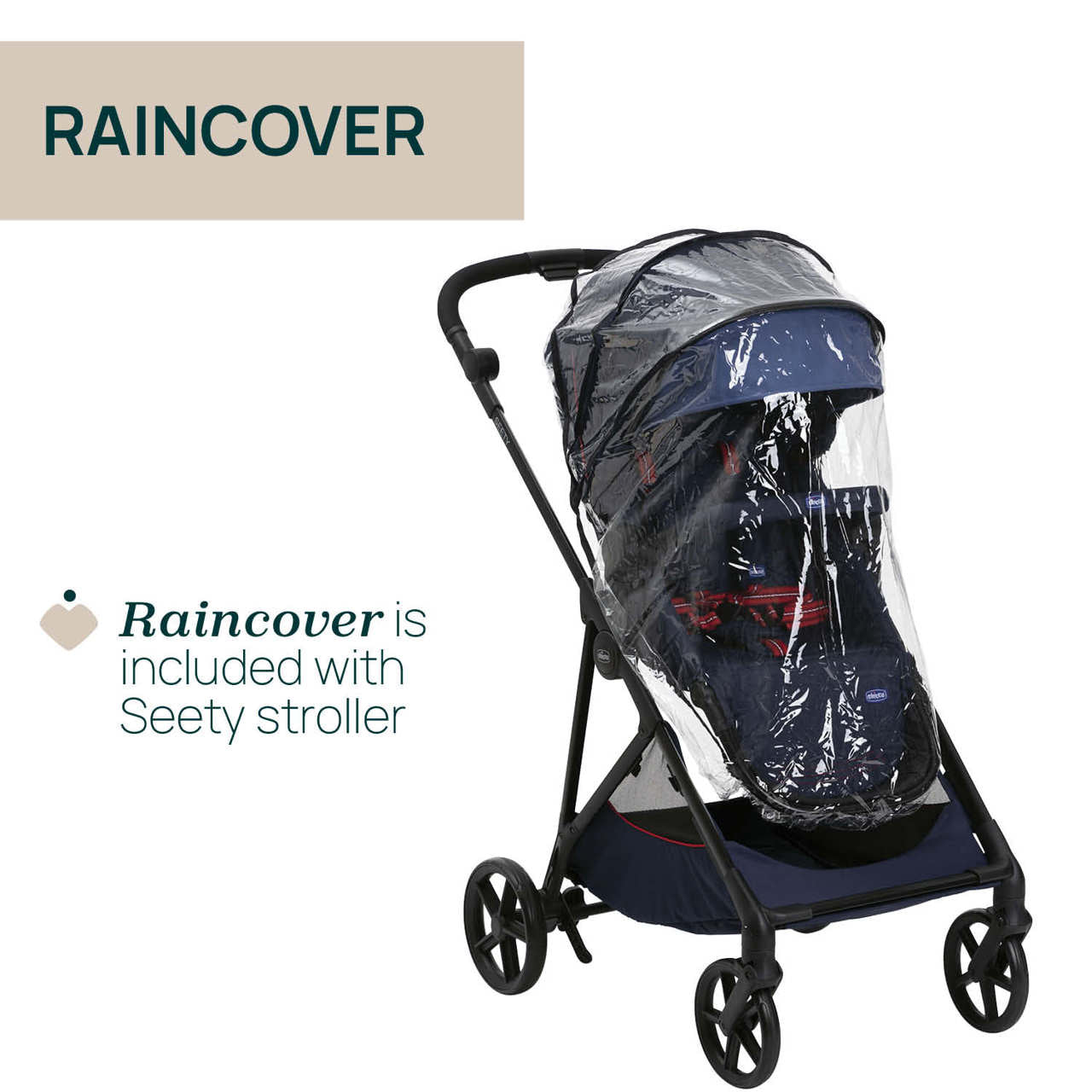 Carucior copii 3 in 1 Chicco Seety, cu scaun auto Kory Plus I-Size, OxFord Blue (Albastru), 0luni+