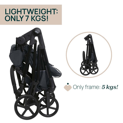 Carucior copii 3 in 1 Chicco Seety, Kory Plus I-Size 87146, BostonGrey (Gri), 0luni+