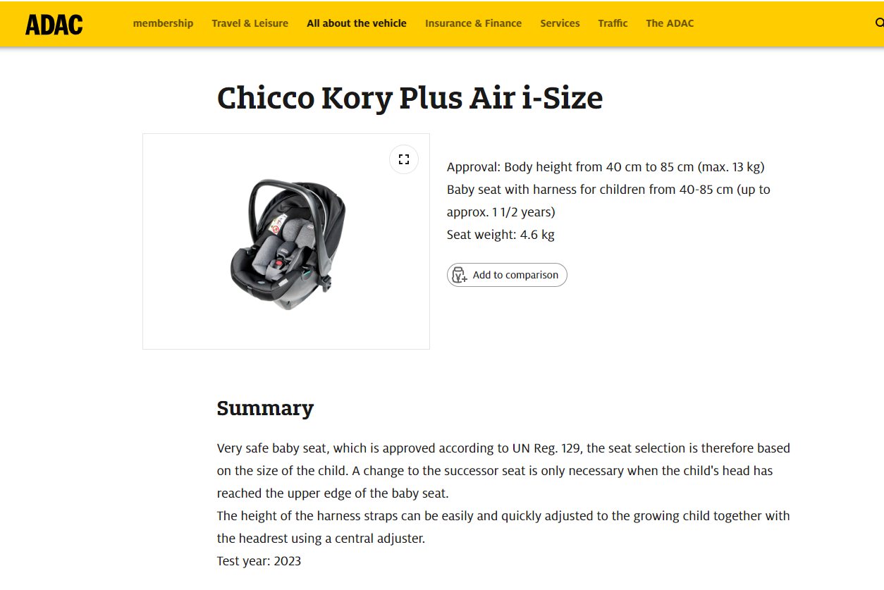 Carucior copii 3 in 1 Chicco Seety, Kory Plus I-Size 87146, BostonGrey (Gri), 0luni+