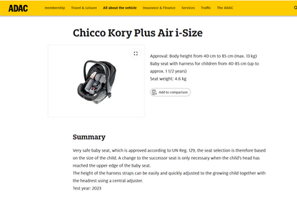 Carucior copii 3 in 1 Chicco Seety, Kory Plus I-Size 87146, BostonGrey (Gri), 0luni+