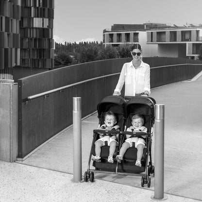 Carucior gemeni Chicco Ohlala, Silver Cat (Gri), 0luni+