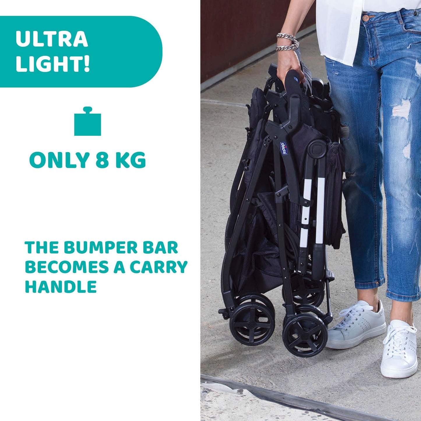 Carucior gemeni Chicco Ohlala, Silver Cat (Gri), 0luni+