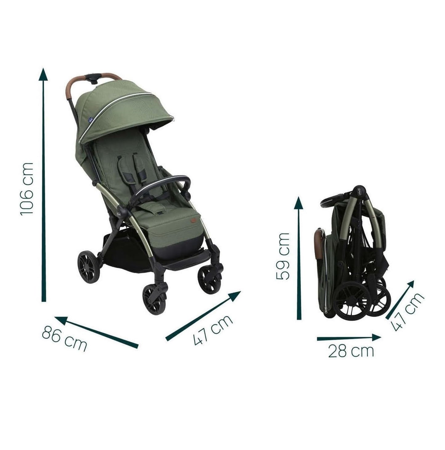 Carucior sport Chicco Goody XPlus Twinkle Green (Verde), 0luni+
