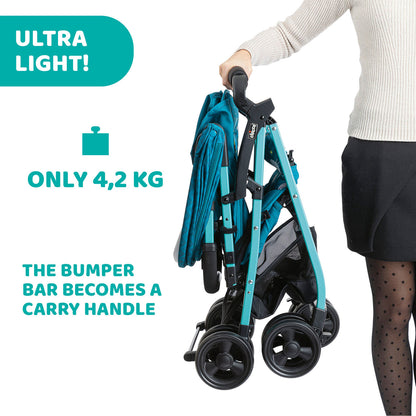 Carucior sport Chicco Ohlala 3, Sloth In Space (Albastru), 0luni+