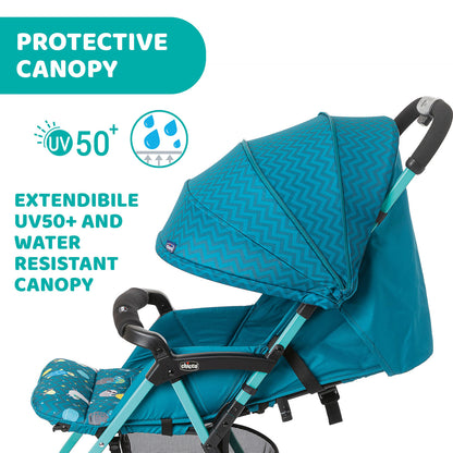 Carucior sport Chicco Ohlala 3, Sloth In Space (Albastru), 0luni+