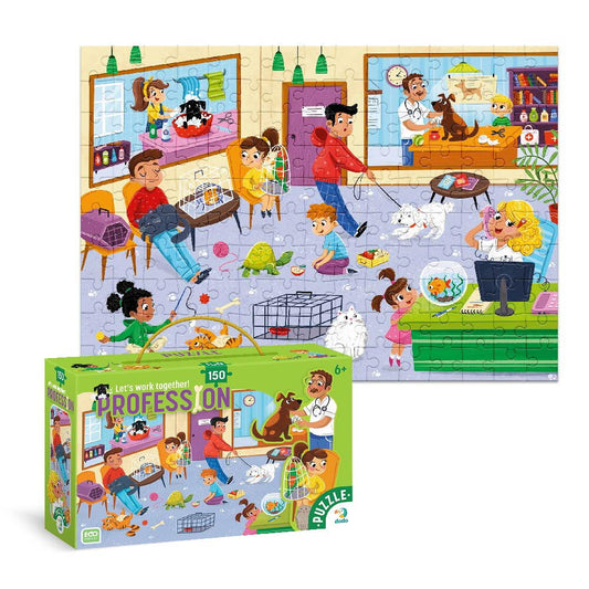 Puzzle meserii - Medic veterinar (150 piese)