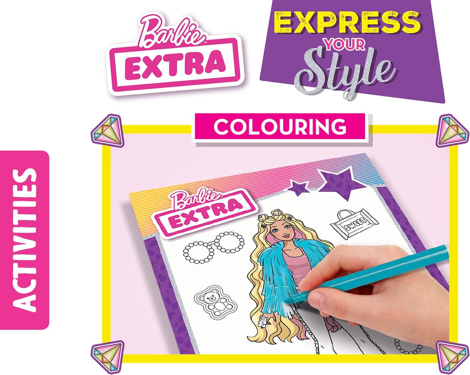 Carte de colorat cu activitati Barbie  - Stilul tau