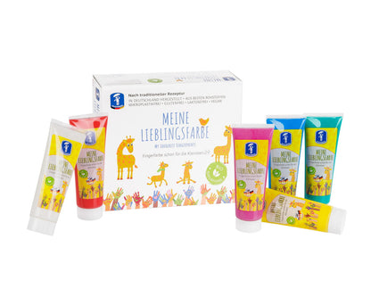 Set 6 tuburi vopsea pictura cu degetele - Basic