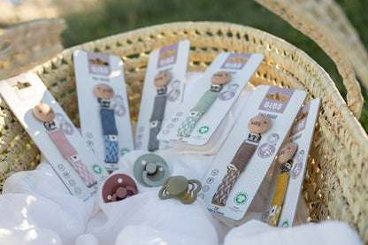 Bibs - Lantisor clip pentru suzeta, Blush/Ivory