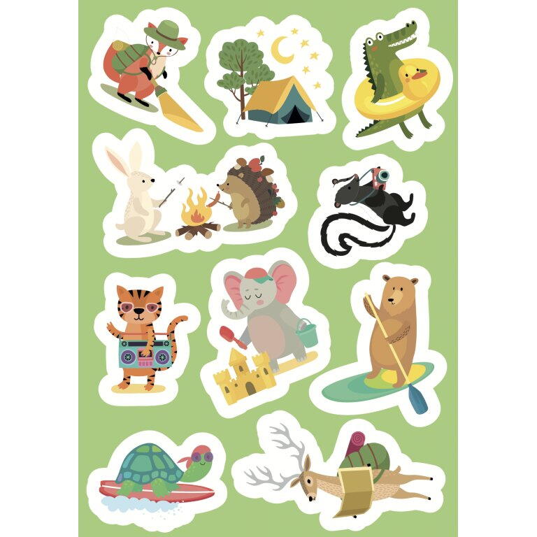 Carte de activitati cu abtibilduri - In vacanta