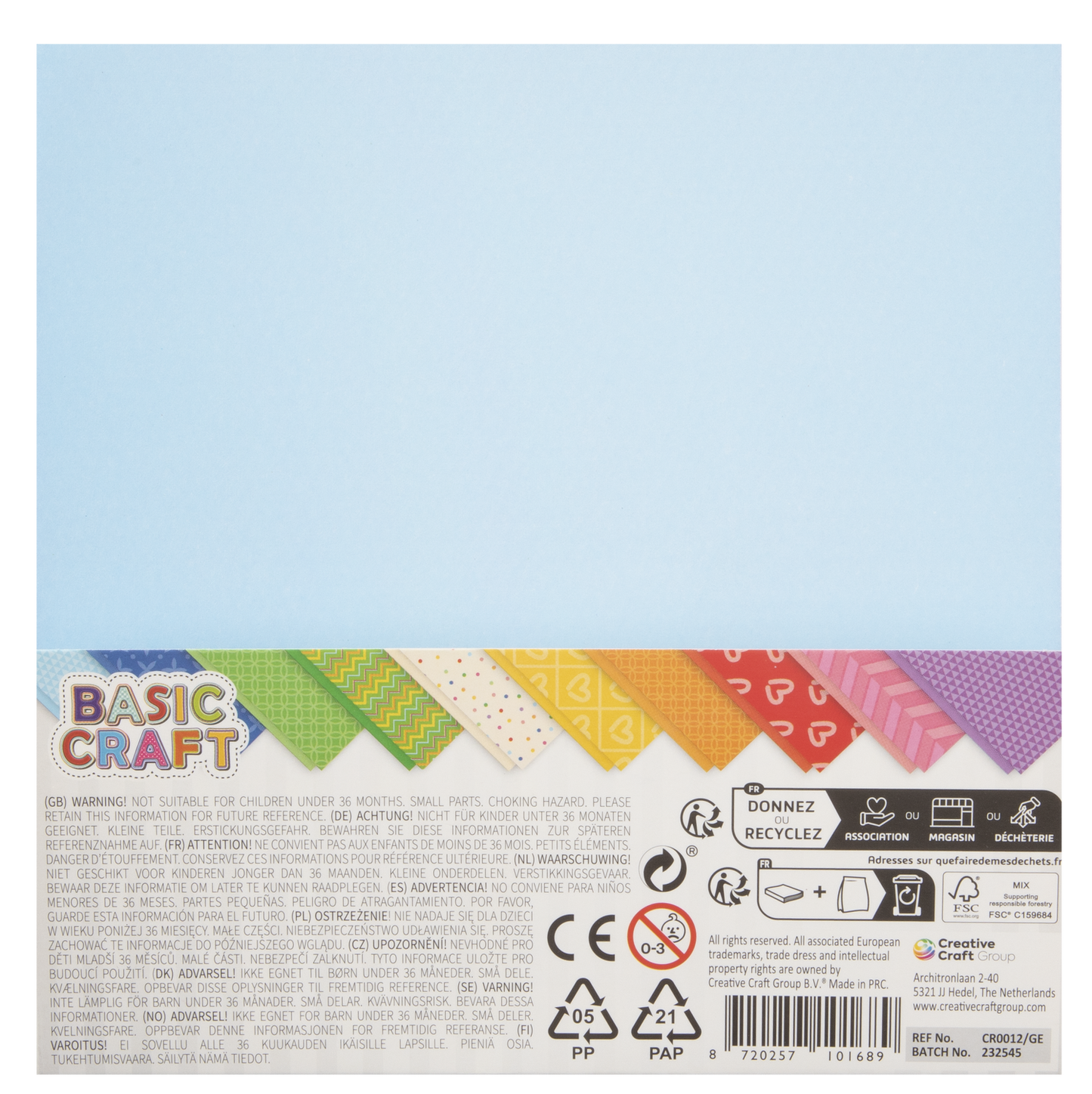 Hartie origami 15 x 15 cm, 50 file