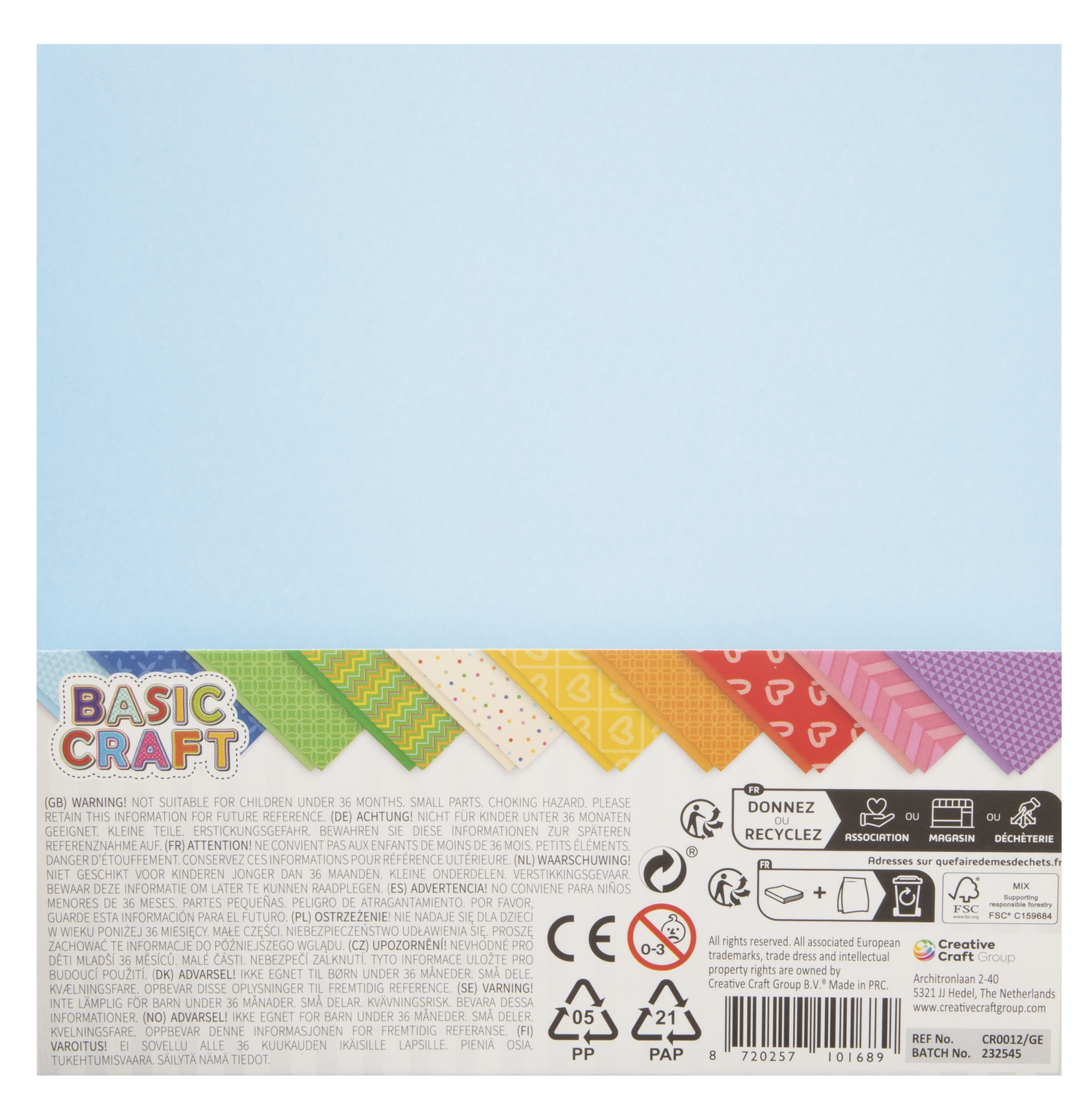 Hartie origami 15 x 15 cm, 50 file