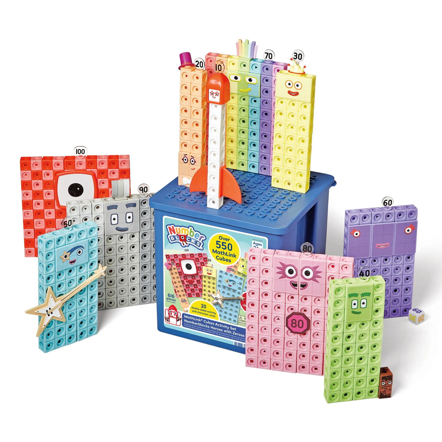 MathLink®Cubes Numberblocks Set activitati - Eroii cu Zero