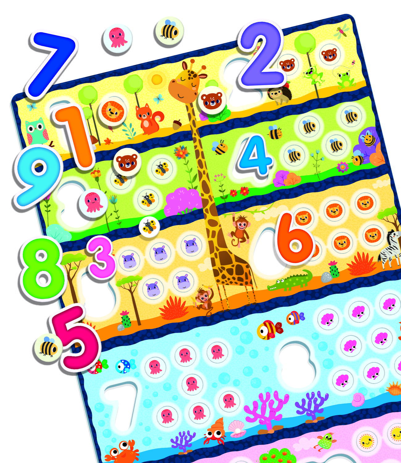 Joc tactil Montessori - Numaram si ne distram