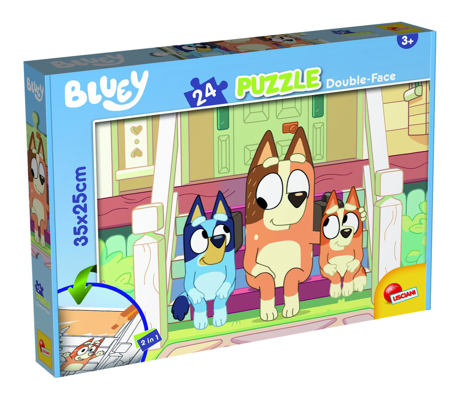 Puzzle de colorat - Bluey & Mr Monkey Jocks (24 piese)