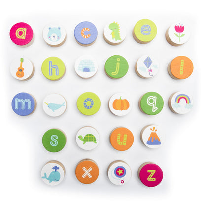 Puzzle din lemn - Litere & sunete in lb. engleza