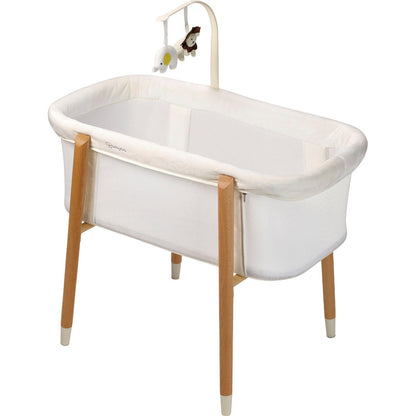 BabyGo - Patut cu cadru din Lemn si Bara de Jucarii Sleepgood Mesh