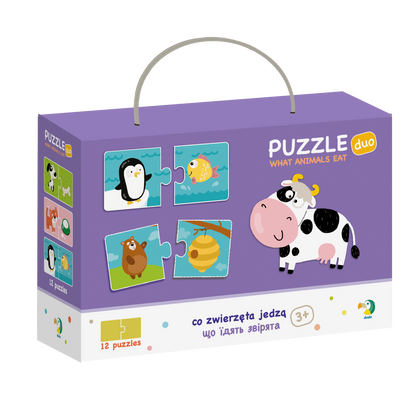 Duo Puzzle - Hrana animalelor (2 piese)