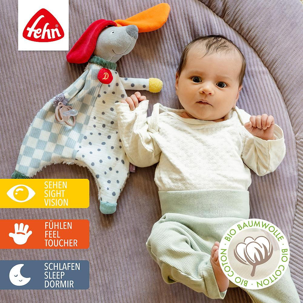 Jucarie cu inel pentru suzeta  - Catelus NATUR