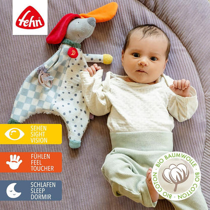 Jucarie cu inel pentru suzeta  - Catelus NATUR