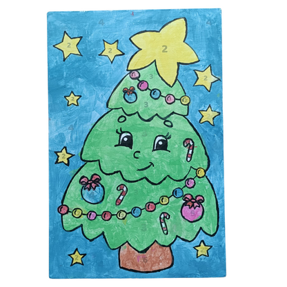 Set pictura pe numere - Bradutul de Craciun