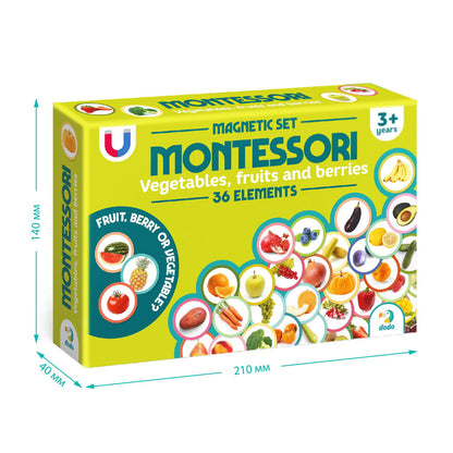 Set magneti Montessori - Fructe si legume