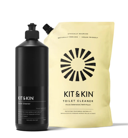 Gel eco pentru curatarea vasului de toaleta, Pin & Cedru, 1L, Kit&Kin