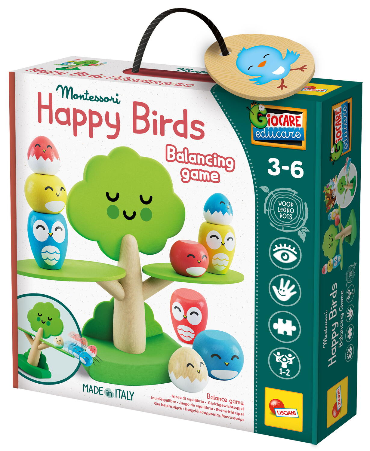 Joc de echilibru  Montessori - Pasarele vesele