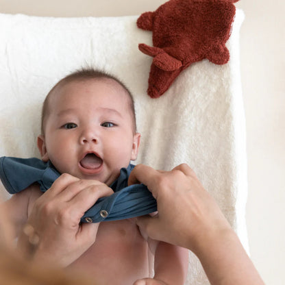 Husa textila bambus salteluta schimbat scutece Sea Blue Timboo