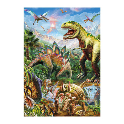 Puzzle XL - Lumea dinozaurilor neon (100 piese)