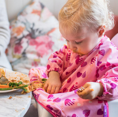 Baveta cu maneci si ventuze  - Inimioare