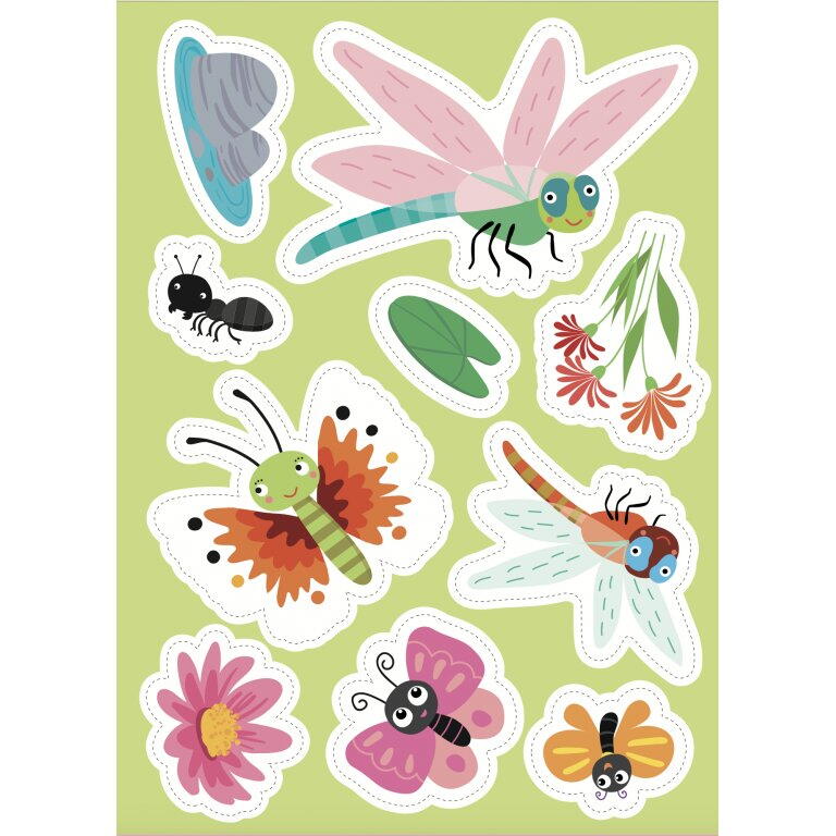 Carte de activitati cu abtibilduri - In gradina