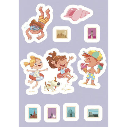 Carte de activitati cu abtibilduri - In vacanta