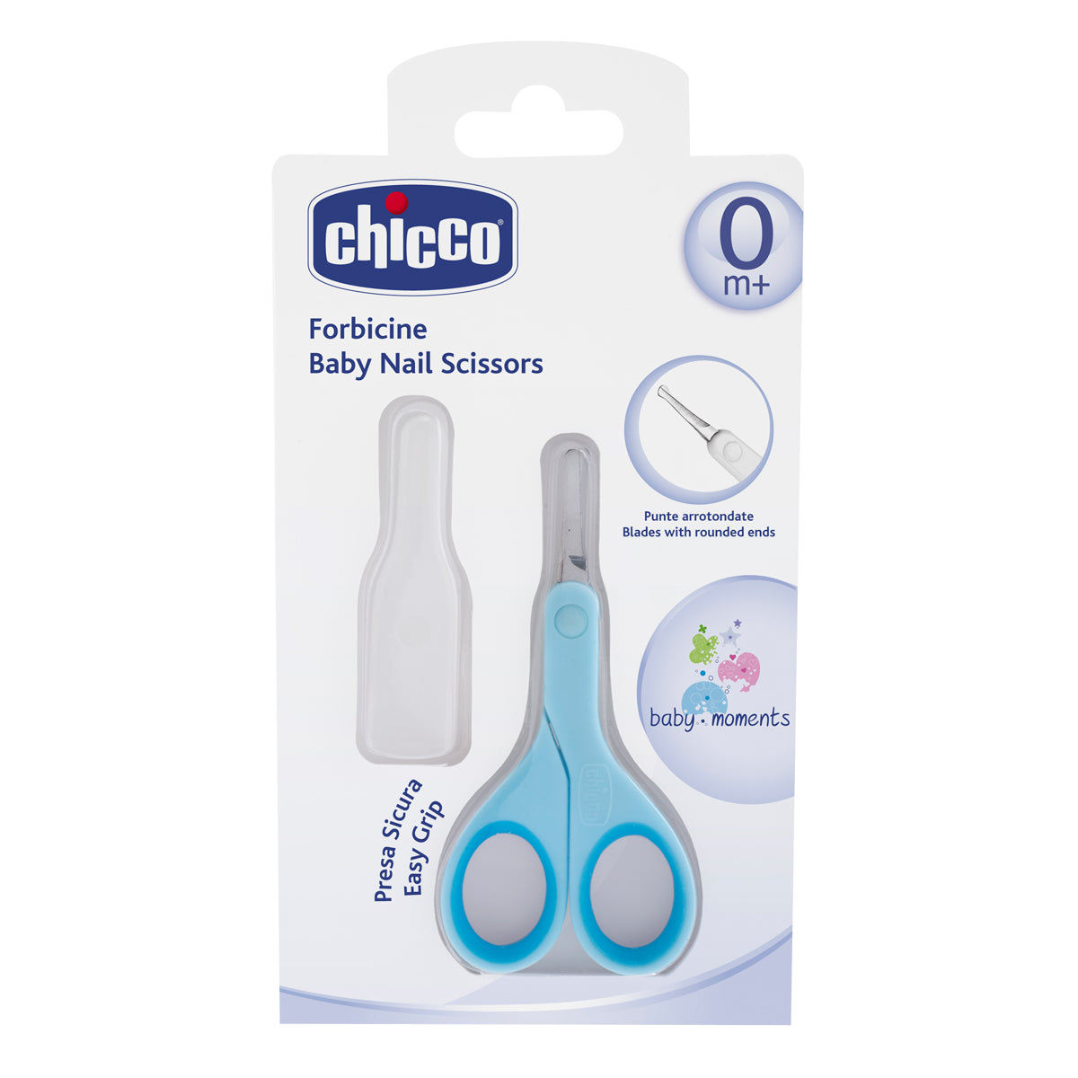 Forfecuta Chicco cu protectie, blue, 0luni+