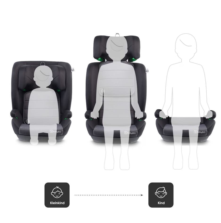 BabyGo - Scaun auto SafeChild2  Grey, 100-150 cm, certificat R129