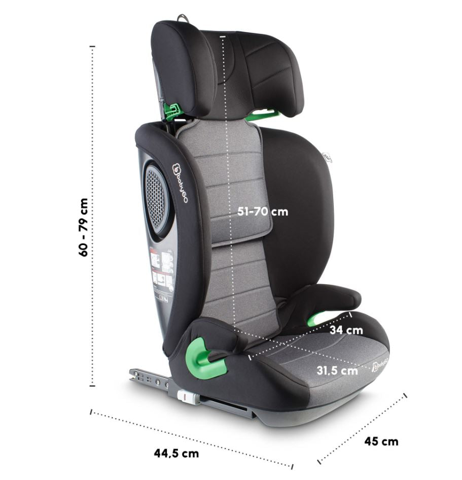 BabyGo - Scaun auto SafeChild2  Grey, 100-150 cm, certificat R129