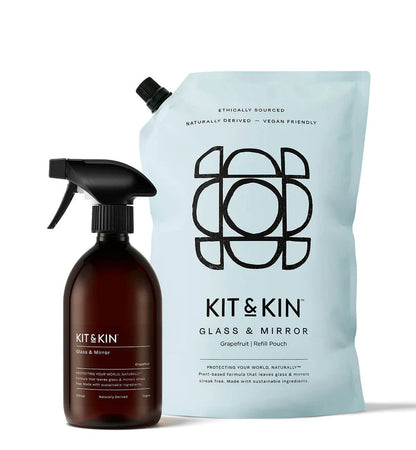 Solutie eco pentru curatat geamuri si oglinzi, Citrice, 500 ml, Kit & Kin