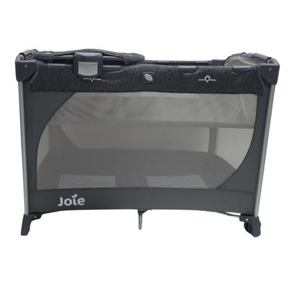 Joie - Patut pliant Commuter Change Gray Marble, cu cosulet detasabil inclus