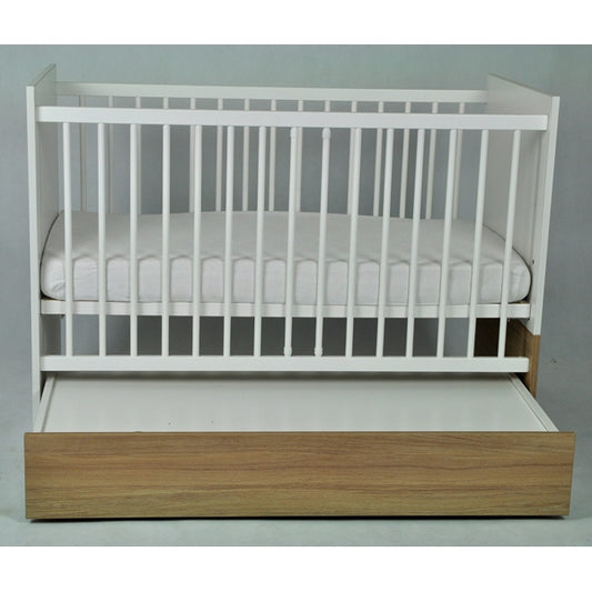 Patut Drewex New York cu sertar - Alb + Saltea Cocos 12 cm