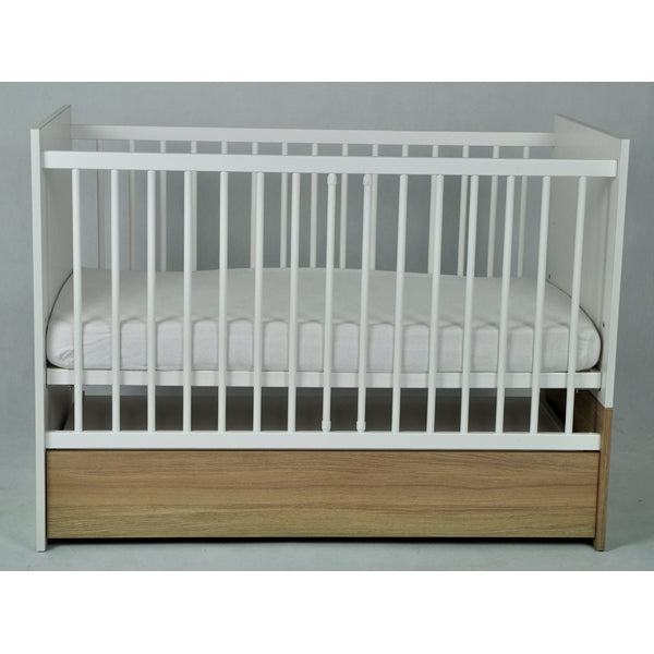 Patut Drewex New York cu sertar - Alb + Saltea Cocos 12 cm