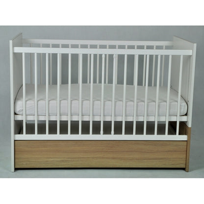 Patut Drewex New York cu sertar - Alb + Saltea Cocos 12 cm