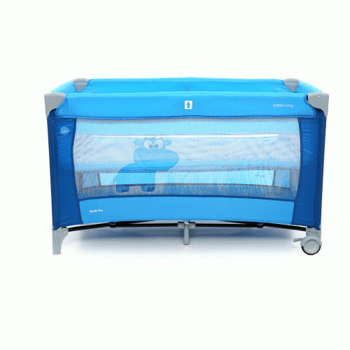 Patut pliabil cu 2 nivele Coto Baby Samba Plus Blue