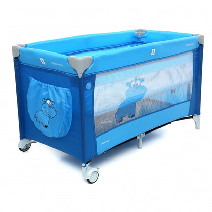 Patut pliabil cu 2 nivele Coto Baby Samba Plus Blue