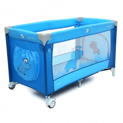 Patut pliabil cu 2 nivele Coto Baby Samba Plus Blue