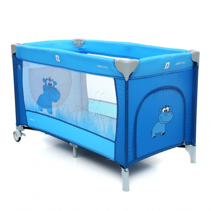 Patut pliabil cu 2 nivele Coto Baby Samba Plus Blue
