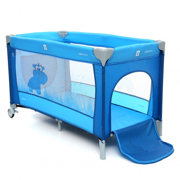 Patut pliabil cu 2 nivele Coto Baby Samba Plus Blue