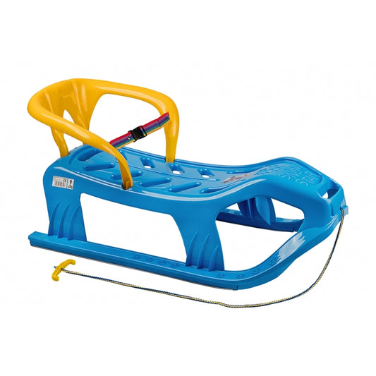 Sanie copii Marmat Snow Star Z cu spatar - Albastru - Resigilat