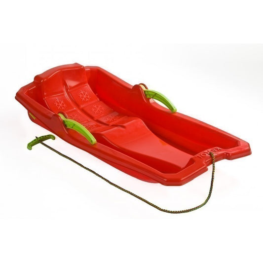 Sanie copii Marmat Karol cu manere si frana - Rosu