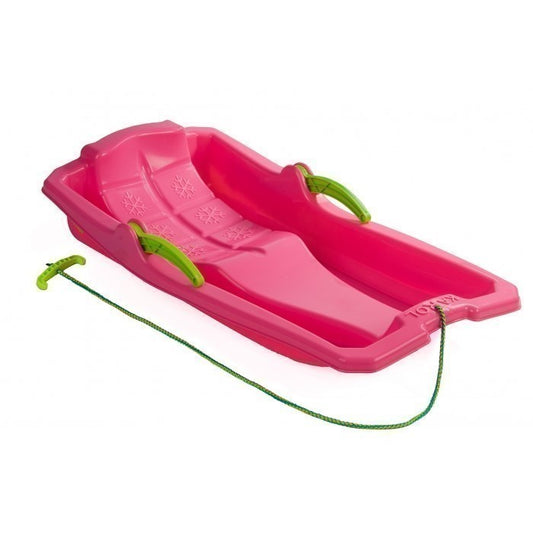 Sanie copii Marmat Karol cu manere si frana - Roz